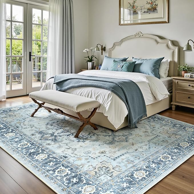 Lofus 9x12 Area Rugs for Living Room, Machine Washable Non-Slip Area Rug - Image 6