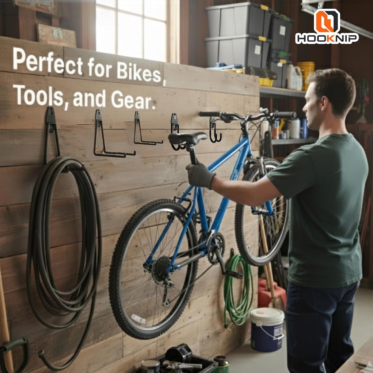 16 Pack Heavy Duty Garage Hooks, Wall Mounted Tool Hangers