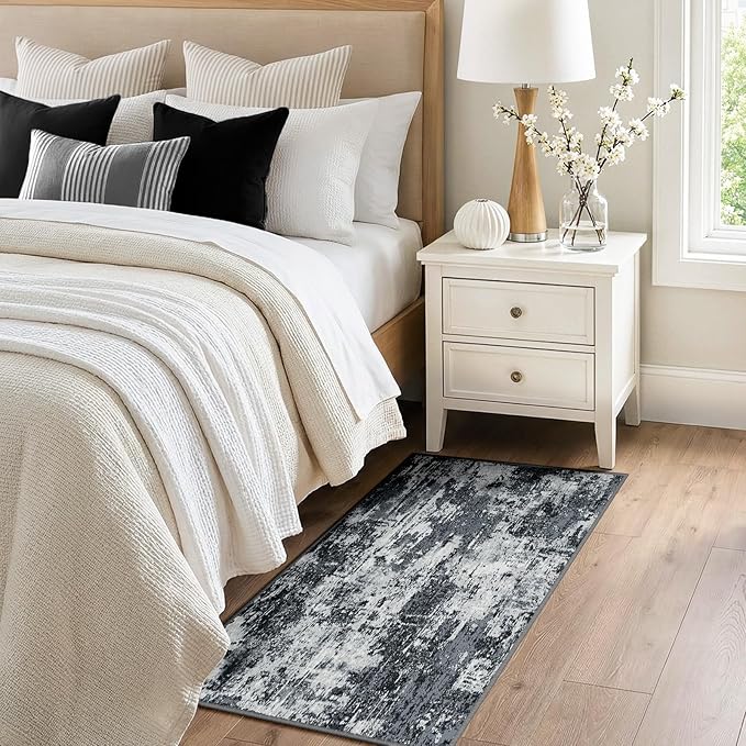 Washable Area Rugs 2'x4' Non-Slip Modern Abstract Soft - Image 2