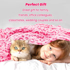 Warm Blanket Pink Soft Fleece Leopard Print Blanket for Women, Fuzzy Hot Pink Cheetah Print Throw Blankets for Bed Couch Sofa, Cozy Gifts for Women Mom Birthday Mothers Day 50x60 Inches