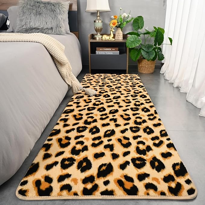 Amearea Soft Leopard Runner Rugs - Image 2