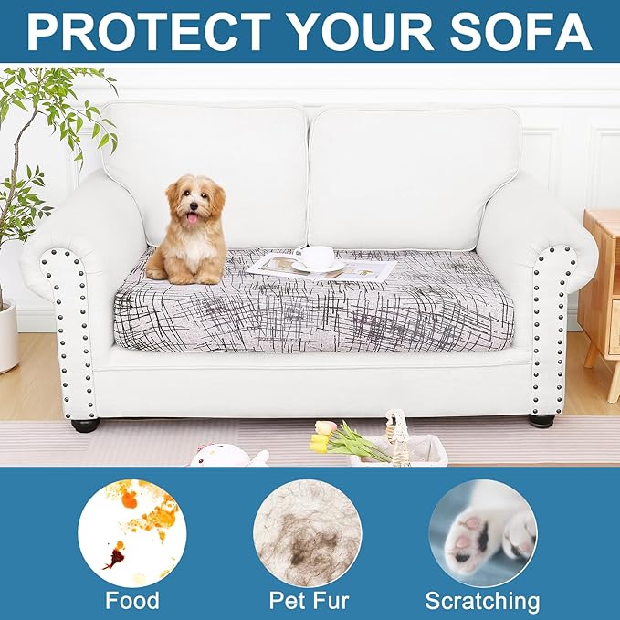 Smiry Printed Couch Cushion Covers, Stretch Soft Couch Covers - Image 7