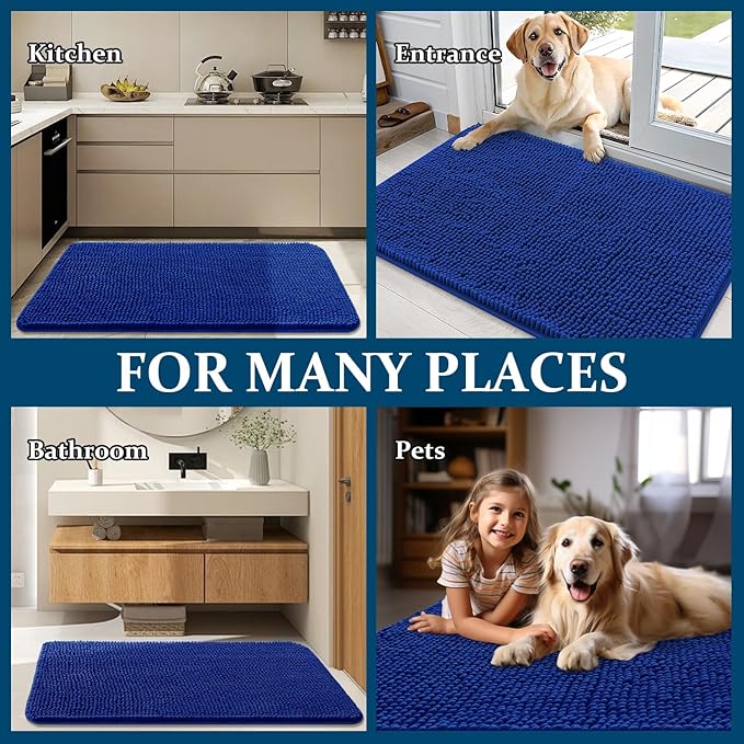OLANLY Dog Door Mat for Muddy Paws 59x32, Absorbs Moisture and Dirt, Absorbent - Image 8