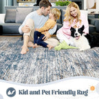 XLUEZ 10x14 Area Rugs for Living Room, Washable Modern Abstract Large Area Rug - Image 3