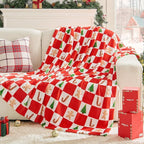 BEDELITE Christmas Throw Blanket – Red and White Checkered Holiday Blanket - Image 5