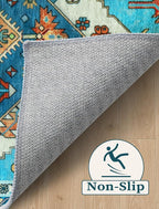 SERISSA Boho Washable Runner Rug, 2x6 Rug Runner Non-Slip Vintage Blue Hallway - Image 4