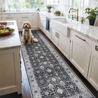 Washable 3x25 Extra Long Runners: Oriental Soft Non-Slip Hallway Runner Rugs by HYHAOYUNLAI