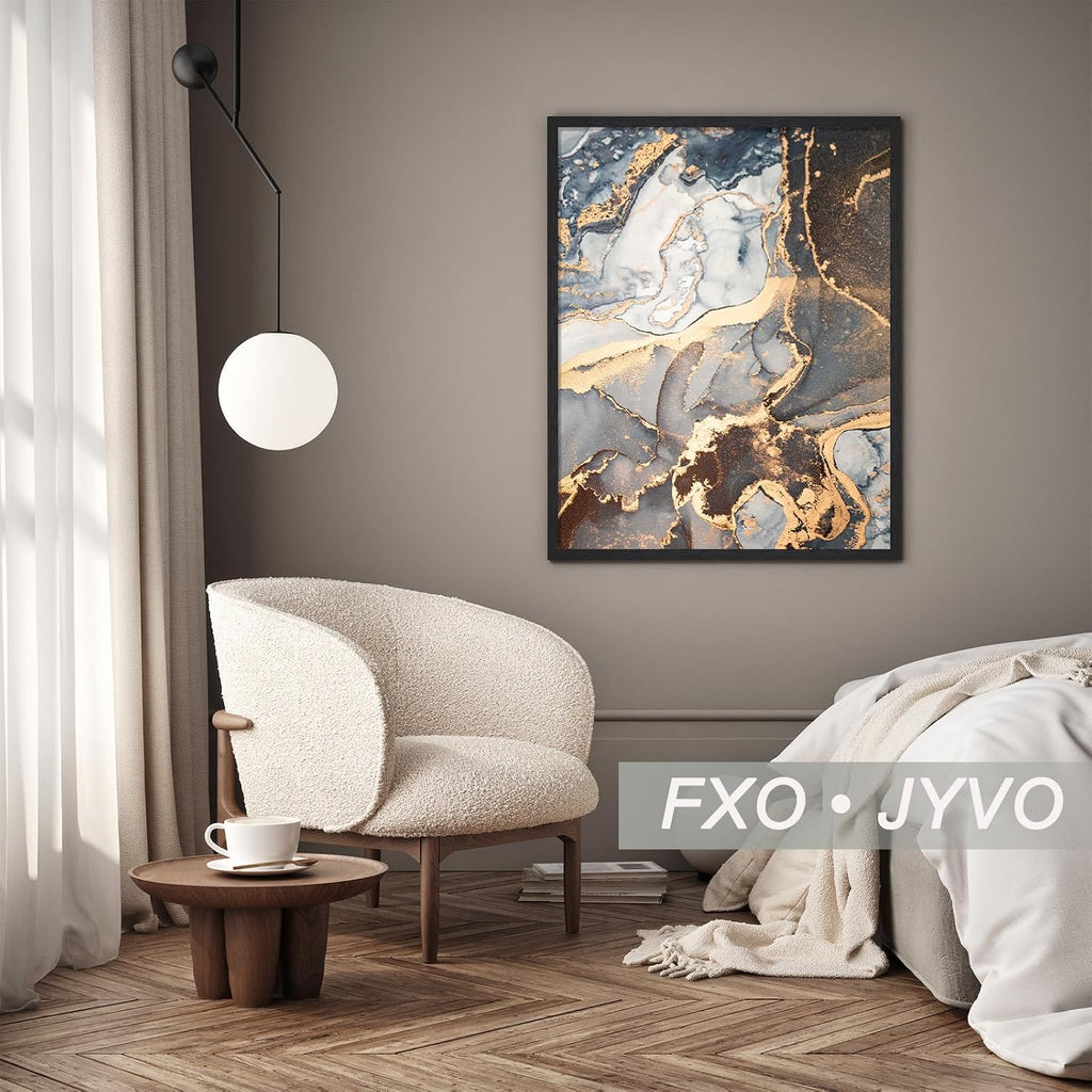 Fxojyvo 30x40 Picture Frame Black Engineered Wood Wall Hanging
