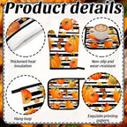 Fourluoo 10 Pcs Fall Kitchen Decor Hello Pumpkin Kitchen Accessories Set