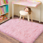 Small Area Rug, 2x3 Pink Rug for Bedroom Shaggy Throw Rugs for Girls Room - Image 3