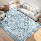 Rugflix 5x7 Area Rugs for Living Room, Machine Washable Rug Non Slip Stain by RugflixAreaRugs