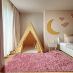 ONASAR Blush Area Rugs for Bedroom Living Room, Fluffy Fuzzy Shag Shaggy 4x6 - Image 7