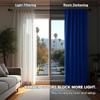 Deconovo Blackout Curtains for Kitchen Window Back Tab and Rod Pocket Curtains - Image 3