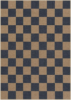Lahome Colette Checkered Easy Jute Living Room Rugs, 5x7 Dining Room Office Rug - Image 7