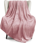Exclusivo Mezcla Fleece Dusty Pink Throw Blanket by ExclusivoMezcla