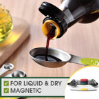 Spring Chef Magnetic Measuring Spoons Set of 8 for Kitchen, Multicolor