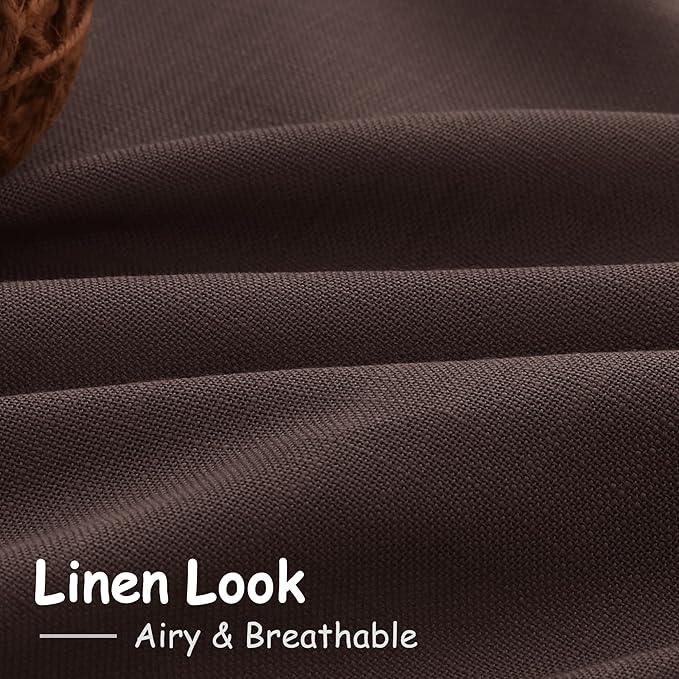 Nanspring Coffee Linen Curtains - Image 5