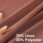 H.VERSAILTEX Living Room Linen Curtains Semi Sheer Curtains Nickel Grommet - Image 4