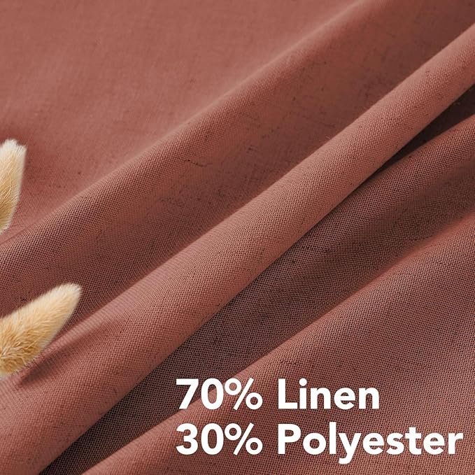 H.VERSAILTEX Living Room Linen Curtains Semi Sheer Curtains Nickel Grommet - Image 4