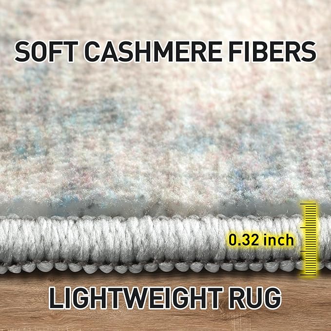 10x14 Area Rugs Washable Rug: Modern Abstract Living Room Rug Soft Anti-Skid - Image 7