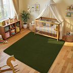 Amearea 5x5 Square Area Rugs for Bedroom Living Room, Olive Green Thickened - Image 2