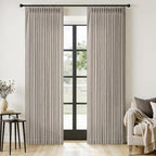 MIULEE Pinch Pleated Thick Linen Curtains 84 Inches Long 2 Panels by MIULEE