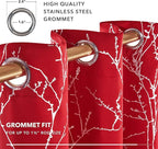 Deconovo Christmas Red Curtains, Soundproof Curtain, 52 x 95 Inch Long - Image 8