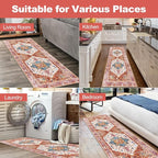 Yamaziot Washable Runner Rug, 2x6 Non-Slip Boho Vintage Hallway Rug Runner - Image 7