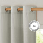 NICETOWN Thick Linen Gray Curtains - Image 2