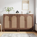 Tribesigns Set of 2 Rattan Sideboard, 59” Buffet Cabinet with Storage