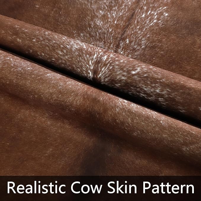 AROGAN Western Decor Faux Fur Cowhide Rug, Large Size Premium Animal Skin Cow - Image 7