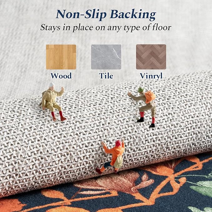 Rugflix 2x6 Runner Rug for Hallway, Washable Kitchen Runner Non Slip, Soft Low - Image 7