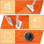 Orange Fluffy Round Rug, Soft Area Rugs - Image 3