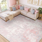 Washable Area Rugs 10'x14' Non-Slip Modern Abstract Soft - Image 8