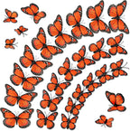 60Pcs Monarch Butterfly Decorations, Monarch Wall Stickers