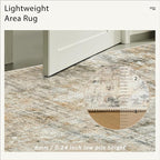 9x12 Area Rugs for Living Room, Non-Slip Machine Washable Vintage Rugs - Image 7