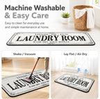 ROMAMIGO Laundry Room Rug Runner Non Slip Laundry Mats Mudroom Runner Farmhouse Kitchen Floor Mat Bathroom Laundry Room Decor Accessories(Beige, 20 X 47 inch)