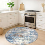 IOHOUZE Round Area Rug 5 Ft Circle Entryway Rugs Round Washable Door Mat Indoor - Image 2