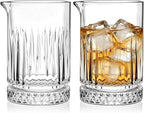 4 Pcs Cocktail Mixing Glasses 24 oz, Crystal Bar Stirring Glass