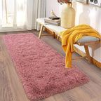 Soft Runner Rugs for Bedroom Hallways, 2x6 Blush Pink Fluffy Shag Throw Area - Image 5