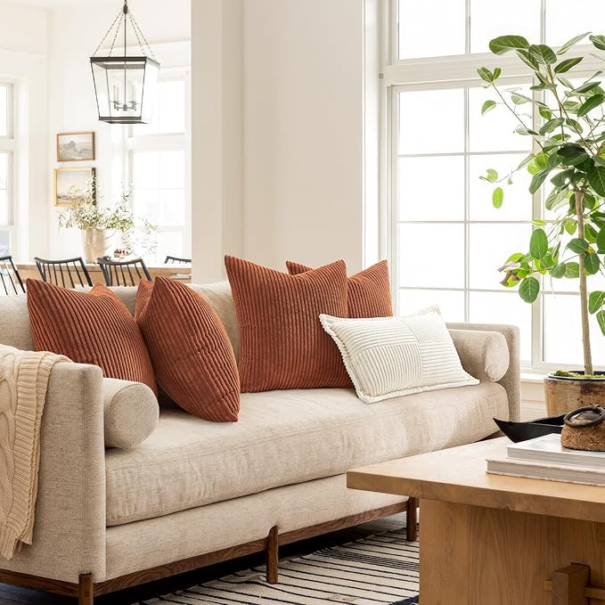 Topfinel Decorative Rust Throw Pillow Covers Cushion Cases - Image 5