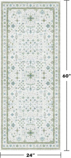 Hazo Haus Washable Oushak Bathroom Runner Rug 2x5 - Image 2