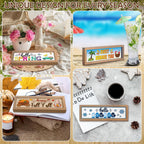 Barydat 25 Pcs Interchangeable Seasonal Wooden Signs with Frame, Retro