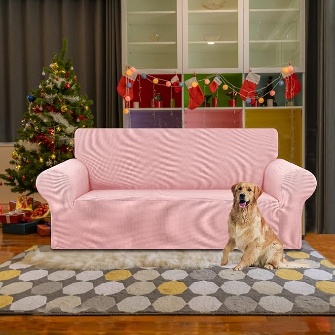 KEKUOU Stretch Loveseat Sofa Cover Slipcover, Couch Covers - Image 2