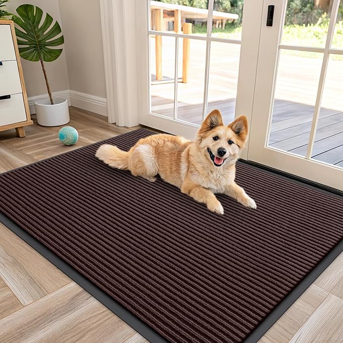 OLANLY Front Door Mat Indoor Outdoor Entrance, Waterproof Heavy Duty Doormat by OLANLY