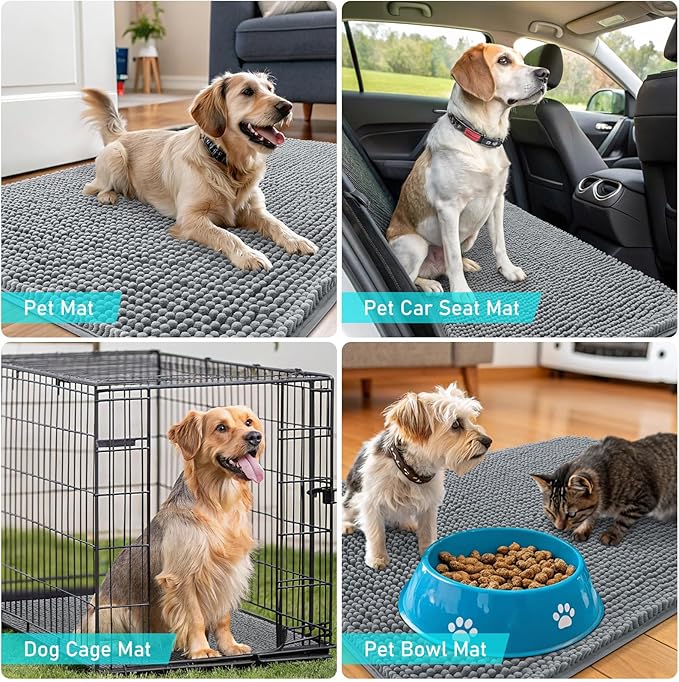 OLANLY Dog Door Mat for Muddy Paws 47x32, Absorbs Moisture and Dirt, Absorbent - Image 7