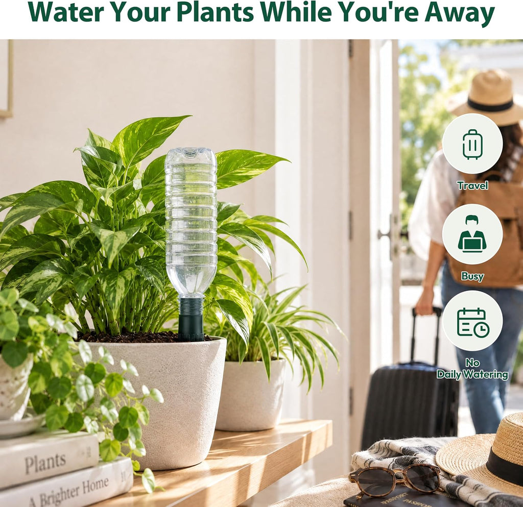 Terracotta Watering Spikes for Plastic Bottles, 5-Pack