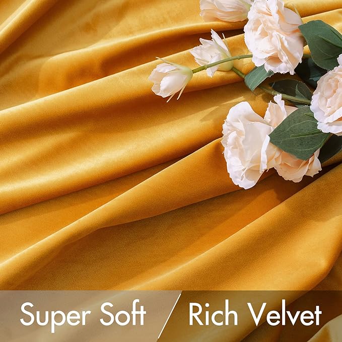 MIULEE Velvet Curtains 96 inches 2 Panels - Image 4
