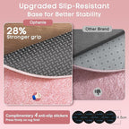 Ophanie Pink Round Rug for Bedroom Girls, Kids Fluffy Kawaii Fuzzy Shag Circle - Image 4
