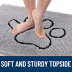 OLANLY Dog Door Mat for Muddy Paws 48x30, Paw Print Design, Absorbs Moisture - Image 4